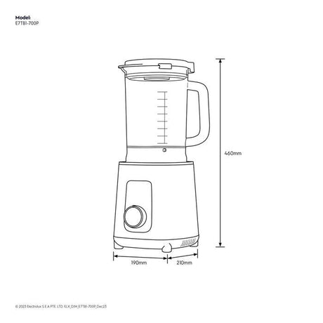 Electrolux E7TB1 - 700P Blender Ultimatetaste 700 2L 1500W | TBM Online