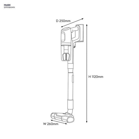 Electrolux EFP91814WH Cordless Stick Vacuum Cleaner 400W Shell White | TBM Online