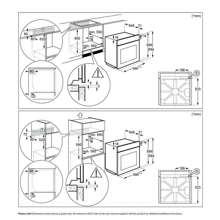 Electrolux KOAAS31X Built - In Single Oven With 25 Function 70.0L 60cm | TBM Online