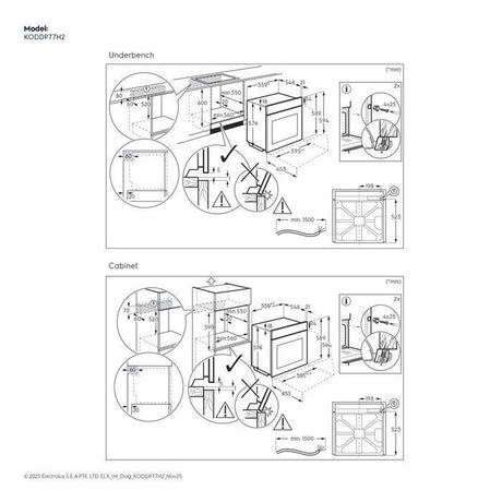 Electrolux KODDP77H2 72.0L Built-In Single Steam Oven 600 Series | TBM Online