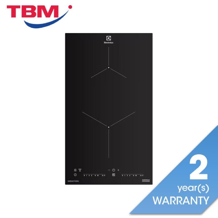 Electrolux EHI325CA Built - In Induction Hob 2 Zone Touch Control Panel Ceramic Glass 30CM Black | TBM Online