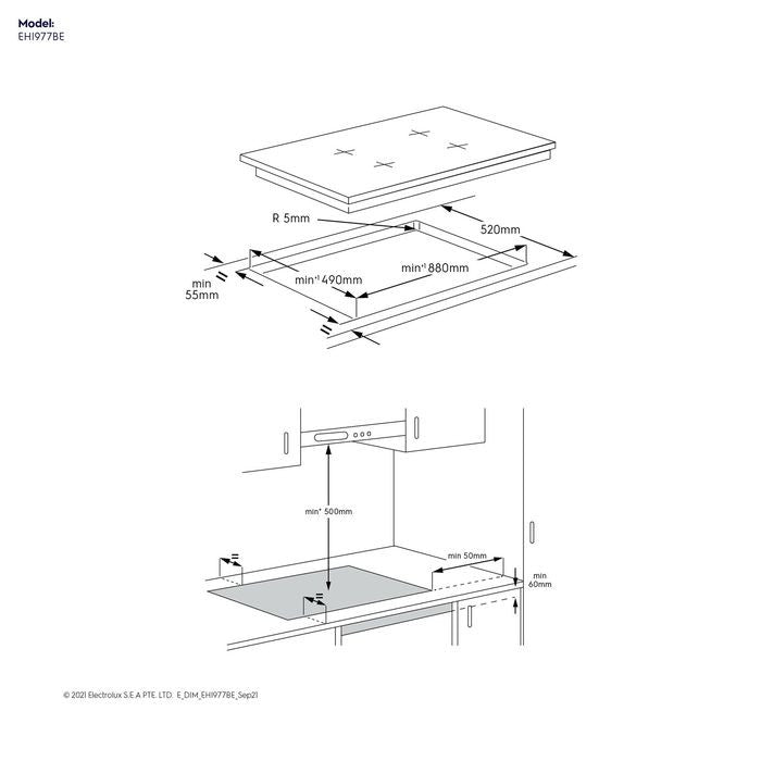 Electrolux EHI977BE Ultimatetaste Induction Hob Cooktop With 7 Zone 90cm | TBM Online