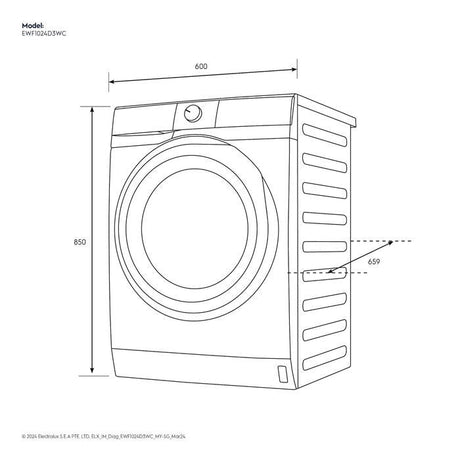 Electrolux EWF1024D3WC Front Load Washer 10kg | TBM Online