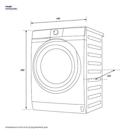 Electrolux EWF1124D3EC 11kg UltimateCare 300 Front Load Washing Machine | TBM Online