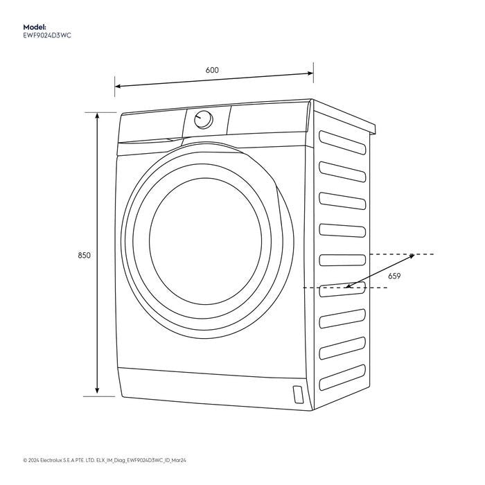 Electrolux EWF9024D3WC Front Load Washer 9.0kg | TBM Online