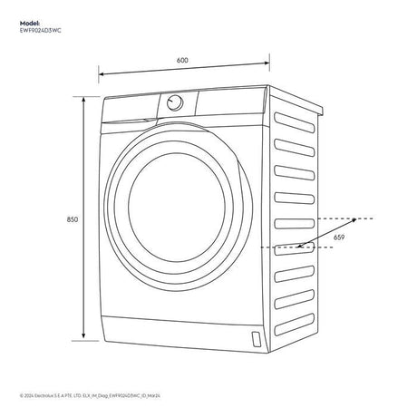 Electrolux EWF9024D3WC Front Load Washer 9.0kg | TBM Online