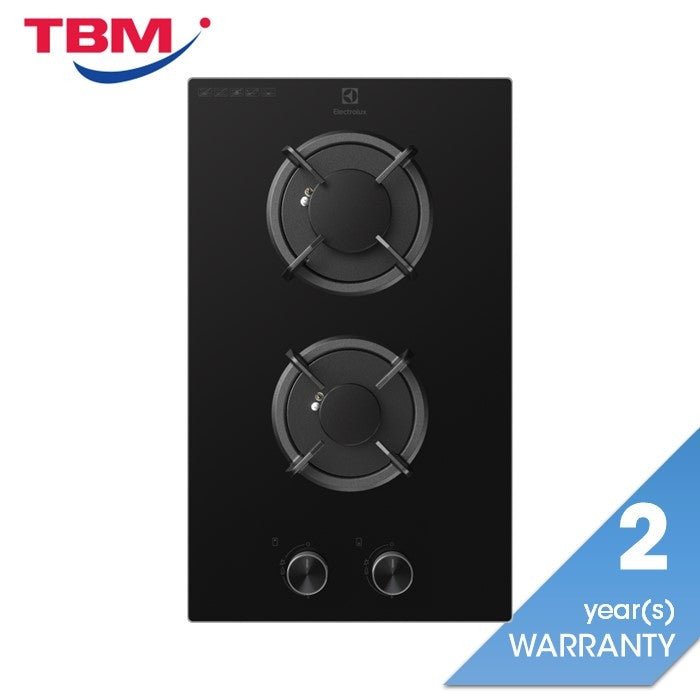Electrolux EHG3241BC Domino Hob 2 Burners Glass With Cast Iron Trivet | TBM Online