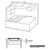Electrolux EHG3241BC Domino Hob 2 Burners Glass With Cast Iron Trivet | TBM Online