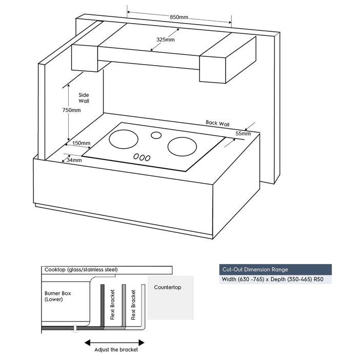 Electrolux EHG8241GE Built - In Gas Hob 2 Burner 80cm | TBM Online