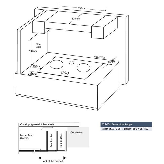 Electrolux EHG8250BC Built - In Gas Hob 2 Burner 80 cm | TBM Online