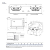 Electrolux EHG8256MF 80cm 600 Series Built-In Gas Hob With 2 Cooking Zones | TBM Online