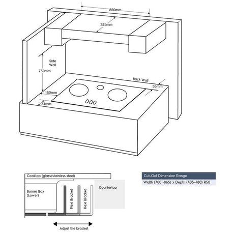 Electrolux EHG9251BC Built - In Gas Hob 90CM 2 Burner | TBM Online