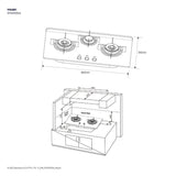 Electrolux EHG933SA Gas Hob 3 Burners | TBM Online