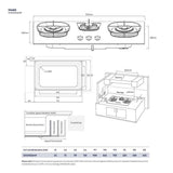 Electrolux EHG9356MF 90cm 600 Series Built-In Gas Hob With 3 Cooking Zones | TBM Online