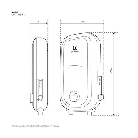 Electrolux EWE361QB - W4 Electric Instant Water Heater 3.6KW Comfort Flow Tank DC Pump Ceramic White | TBM Online