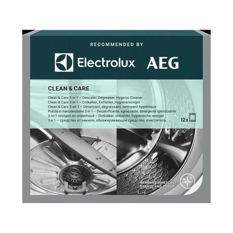 Electrolux M2GCP121 3 - in - 1 Dish Washer & Washing Machine Cleaning Powder 12 Sachets | TBM Online