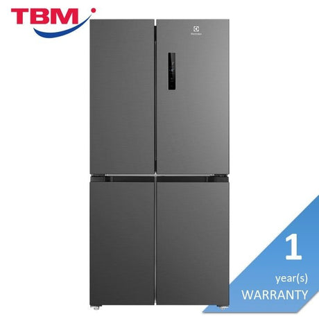 Electrolux EQE4900A-B 4 Doors Fridge French Door 496L Inverter Glossy Dark Steel | TBM Online