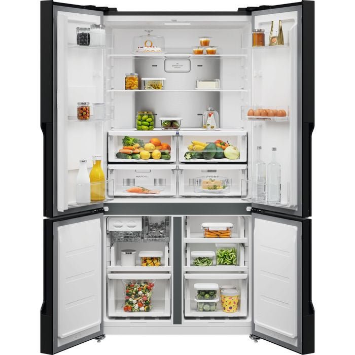 Electrolux EQE5700C - B 4 Doors Fridge G634L AI CoolAssist Matt Black | TBM Online
