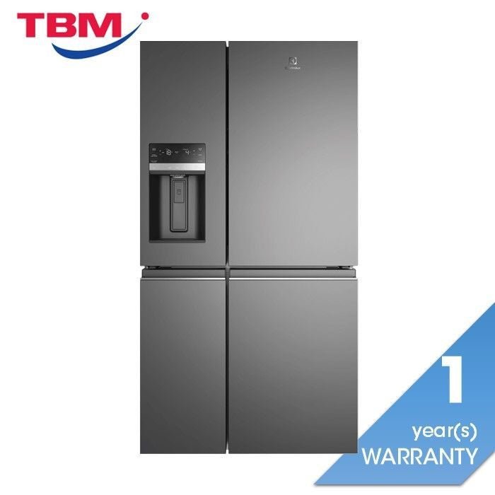 Electrolux EQE6879A - B 4 Doors Fridge G680L Inverter Ice & Water Dispenser | TBM Online