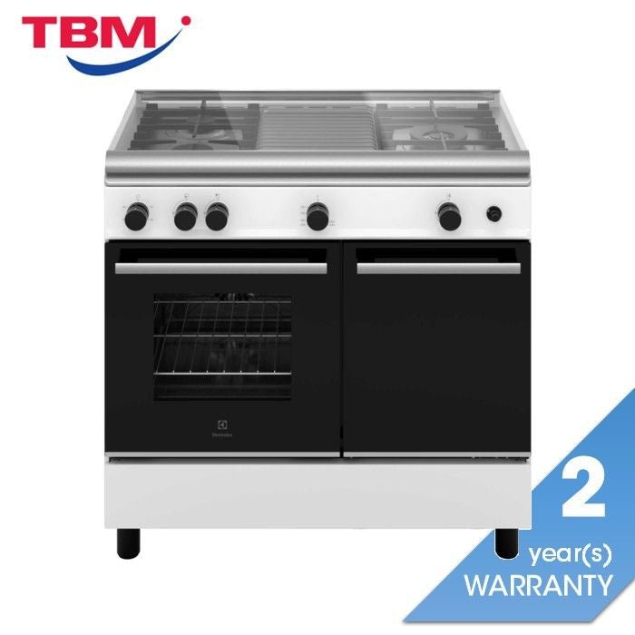 Electrolux ECG930W Freestanding Cooker With Gas Hob 90cm and 62L Gas Oven | TBM Online