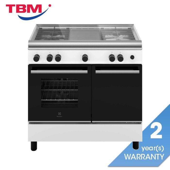Electrolux ECG940W Freestanding Cooker With Gas Hob 90cm and 62L Gas Oven | TBM Online
