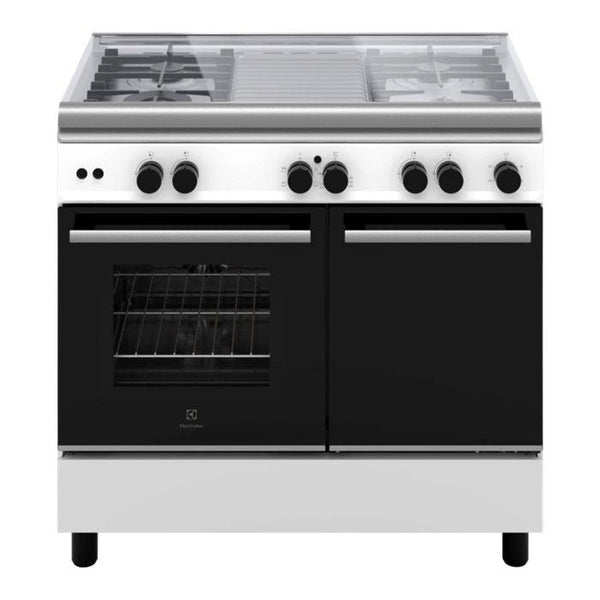Electrolux ECG942W Freestanding Cooker With Gas Hob 90cm and 62L Electric Oven | TBM Online