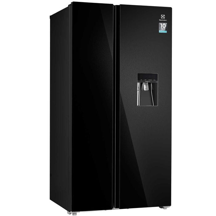 Electrolux ESE 6645A - BMY Side - By - Side Fridge Inverter Black Glass G646L | TBM Online