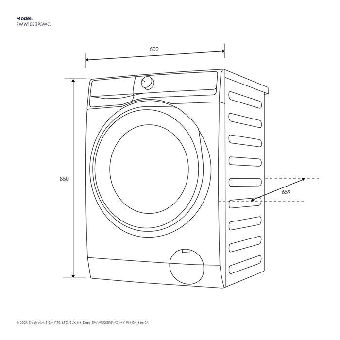 Electrolux EWW1023P5WC Front Load Washer 10kg Dryer 7kg Dual Timer | TBM Online