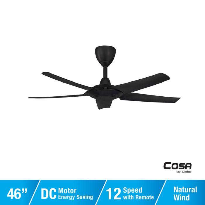 Alpha Caso CX20-5B/46 MATT BLACK Ceiling Fan 46" 5 Blades Matt Black