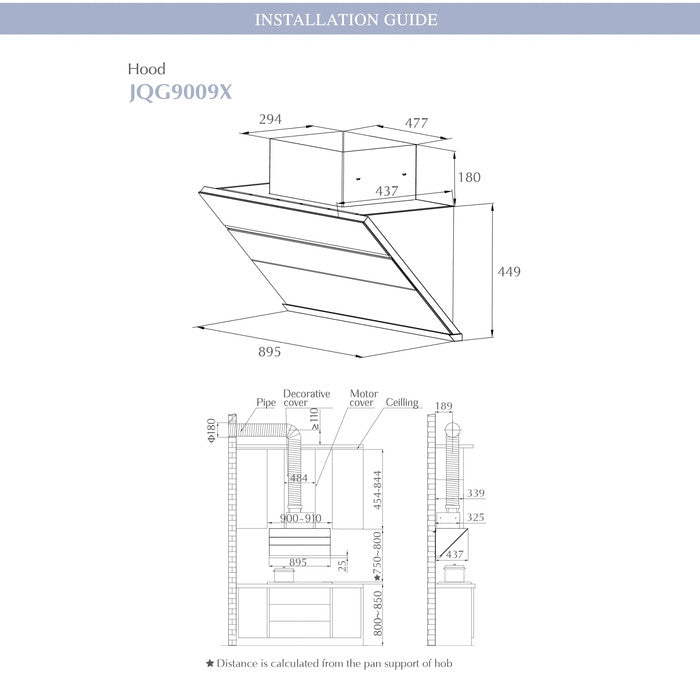 Fotile JQG9009X Chimney Hood 90CM | TBM Online