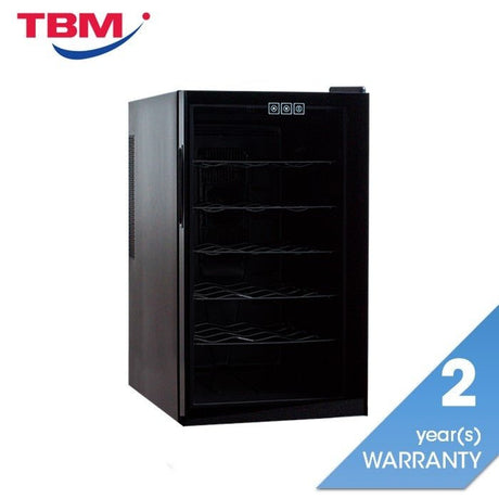 Grubel GWC - TP18BK Wine Chiller 18 Bottles, Single Temp 8'C - 18'C, Stainless Steel Shelves, Thermo Electric Type ECO TECH, LED Lights | TBM Online