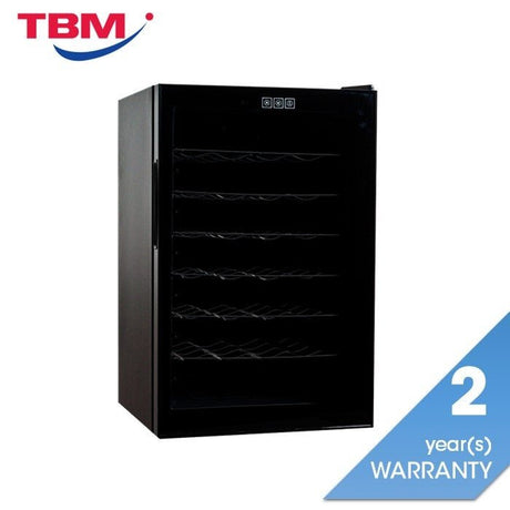 Grubel GWC - TP28BK Wine Chiller 28 Bottles,Single Temp 12'C - 18'C,Stainless Steel Shelves,Thermo Electric Type ECO Tech,LED Lights | TBM Online