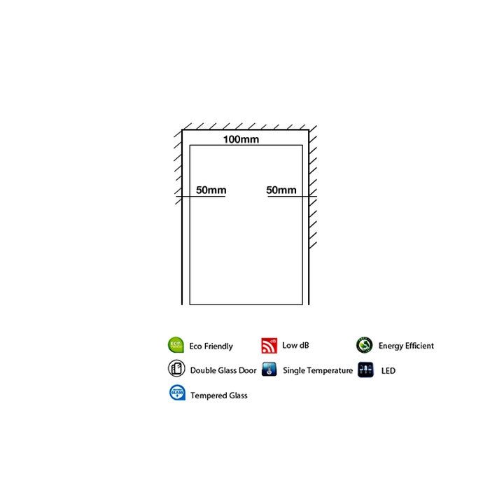 Grubel GWC - TP28BK Wine Chiller 28 Bottles,Single Temp 12'C - 18'C,Stainless Steel Shelves,Thermo Electric Type ECO Tech,LED Lights | TBM Online