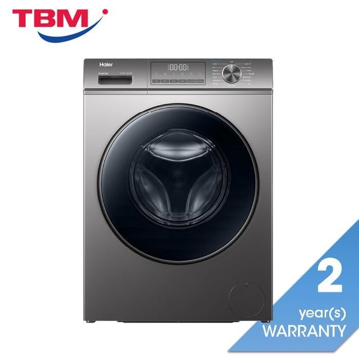 Haier HW105 - BP1239S8 Front Load Washer 10.5Kg Silver | TBM Online