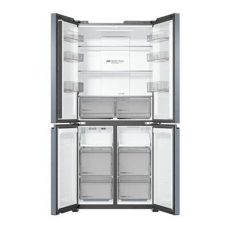 Haier G610L 4 Doors Fridge Twin Inverter Metal/Silk in Blue | TBM Online