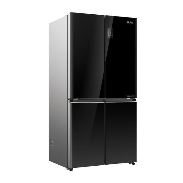 Haier HRF - IG585EM(GB) 4 Doors Fridge G529L Twin Inverter Air Flow Glass/Piano Black | TBM Online