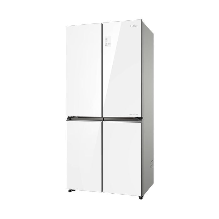 Haier HRF - IM585HG(W) 4 Doors Fridge G529L Twin Inverter Glass/White | TBM Online