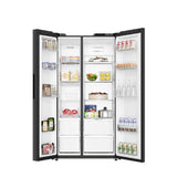 Haier G630L Side By Side Fridge Twin Inverter Multi Air Flow Metal Gemstone Blue | TBM Online