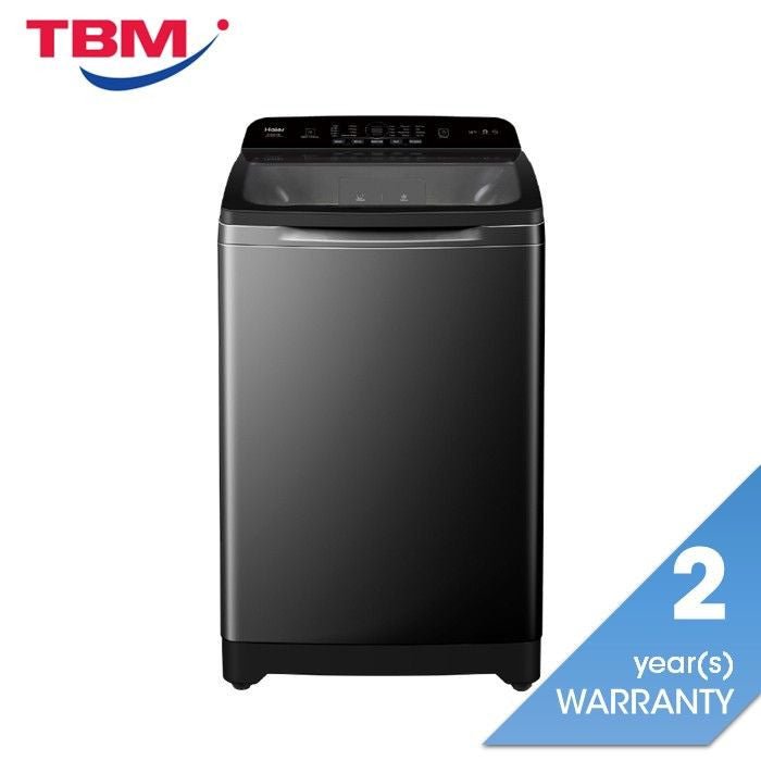 Haier HWM140 - B1678ES8 Top Load Washer 14kg DD Inverter With Motor Glass Lid, Metal Body And Rear Control Panel | TBM Online