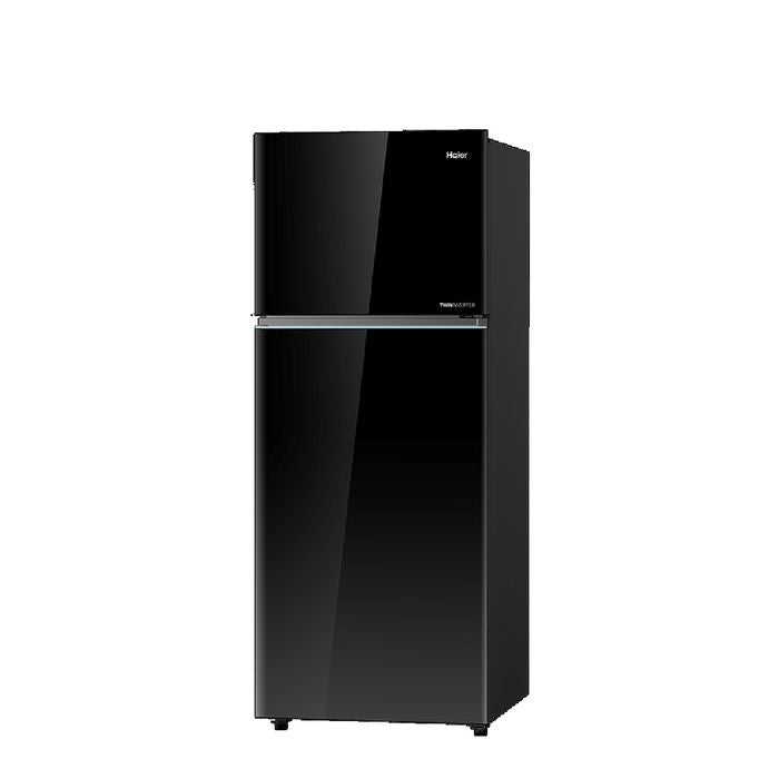 Haier HRF - IT515MG(B) 2 Door Fridge G515L Twin Inverter Glass Black | TBM Online