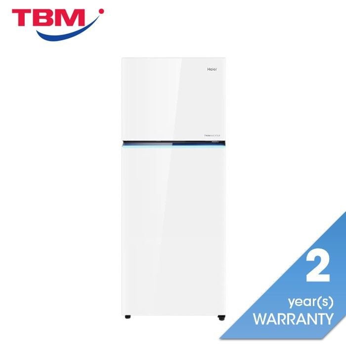 Haier HRF - IT540MG(W) 2 Doors Fridge Top Freezer Twin Inverter G540L Glass White | TBM Online