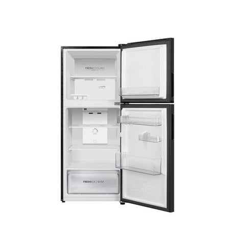 Haier 2 Doors Fridge 240L Non-Inverter Metal Finishing Dark Grey | TBM Online