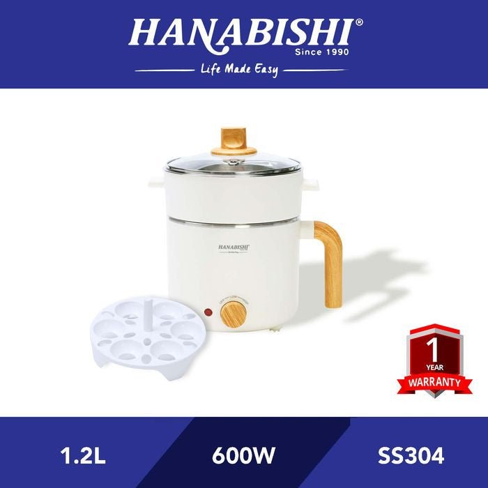 Hanabishi HA1319 Multicooker 1.2L Power 600W Stainless Steel | TBM Online