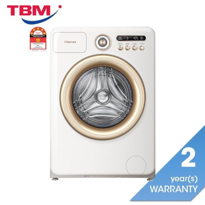 Hisense WF105R5 Front Load Washer 10.5kg Holiday White | TBM Online