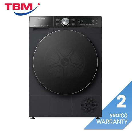 Hisense DH5S1095UB Heat Pump Dryer 10kg Stainless Steel Black | TBM Online