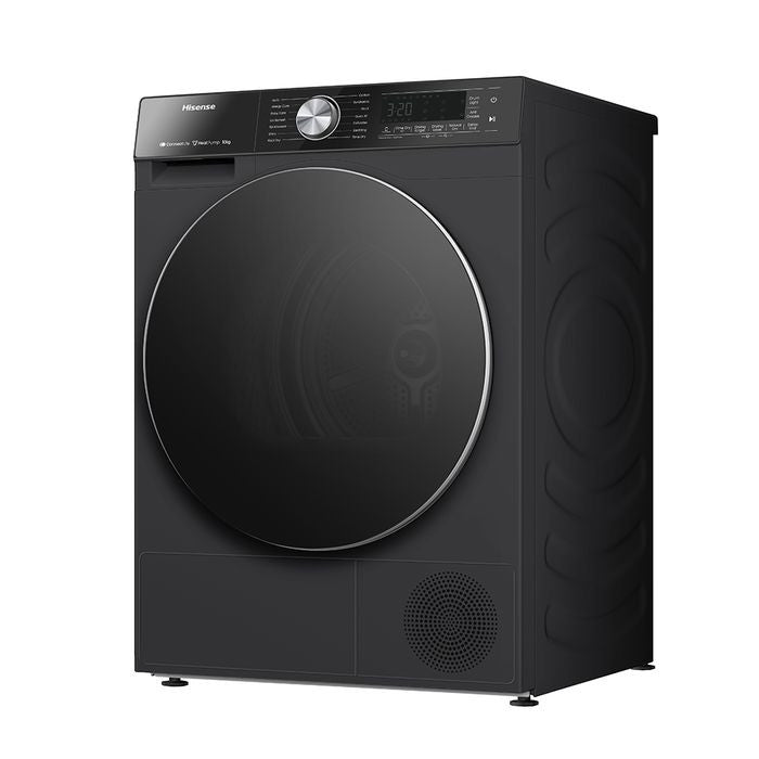 Hisense DH5S1095UB Heat Pump Dryer 10kg Stainless Steel Black | TBM Online