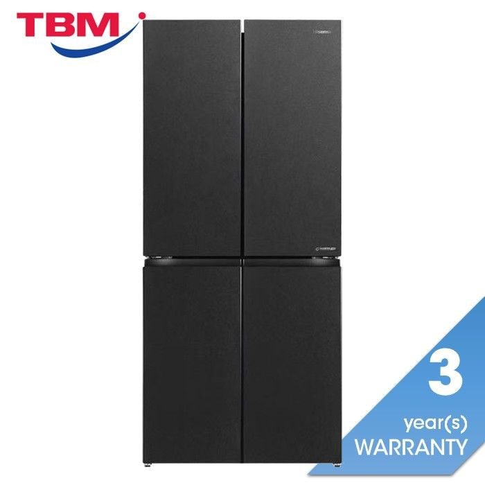 Hisense RQ555N4ABN 4 Doors Fridge 550L Inverter R600A Black Metal | TBM Online