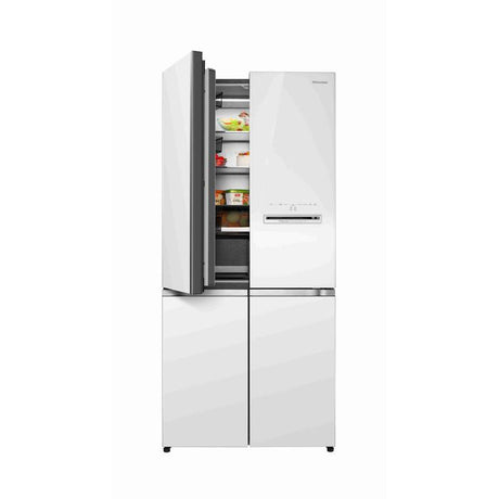 Hisense RQ660N4AWUC1 4 Doors Fridge 610L Inverter External Vacuum R600A White Glass | TBM Online