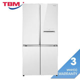 Hisense RQ660N4AWUC1 4 Doors Fridge 610L Inverter External Vacuum R600A White Glass | TBM Online