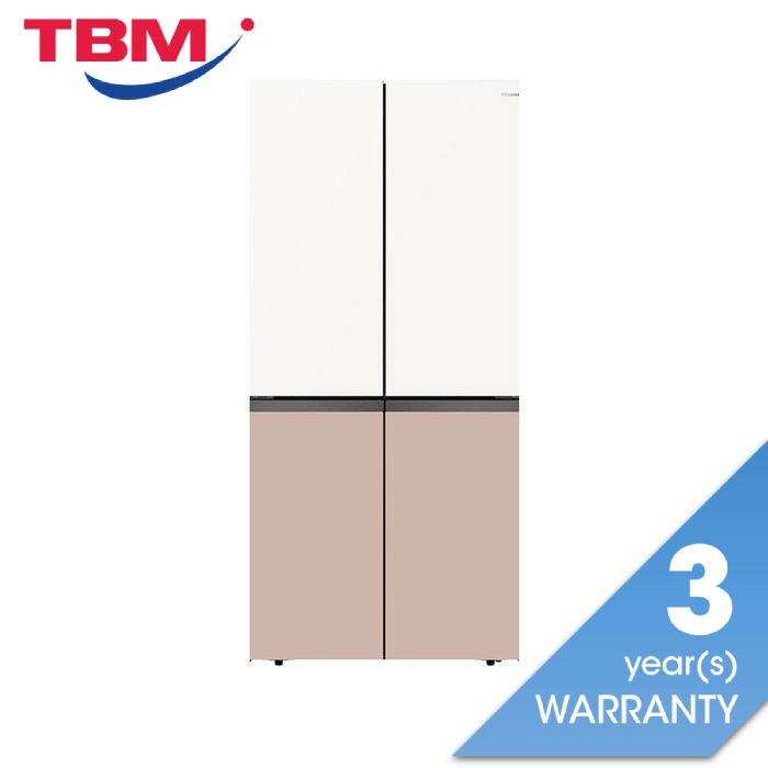 Hisense RQ768N4AW-KU 4 Doors Fridge R600A Inverter White Khaki Glass 720L
